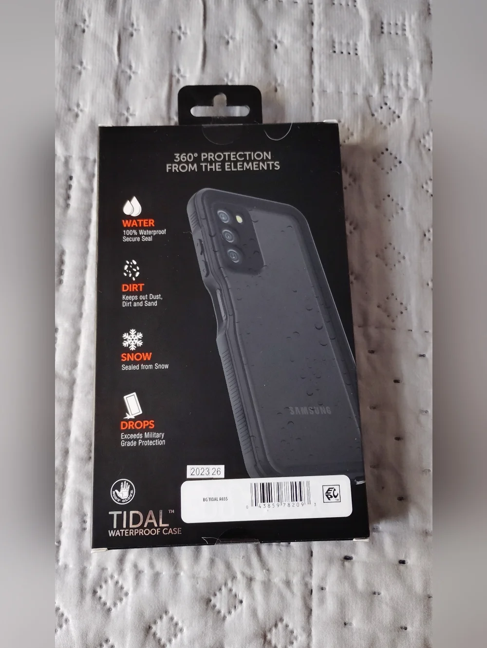 Body Glove Waterproof Case for Samsung Galaxy A03s, Black.